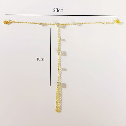 Zirconia Inlaid Rhinestone Adjustable Bracelet