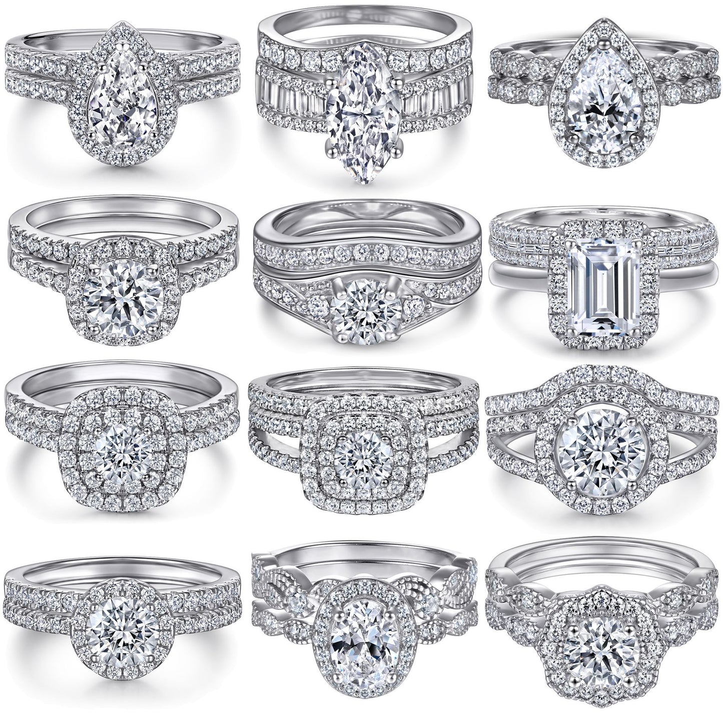 Stapelbare ring van sterling zilver met zirkonia