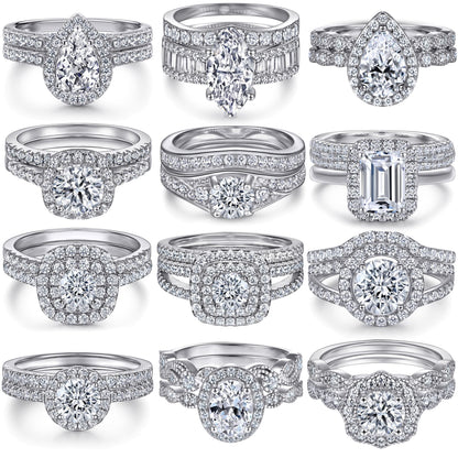 Stapelbare ring van sterling zilver met zirkonia