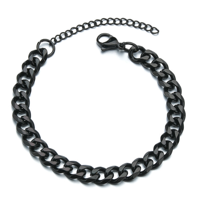 men's titanium steel bracelet six-sided grindingbracelet