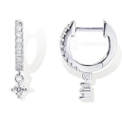 Brass Electroplated Zircon Stud Earrings