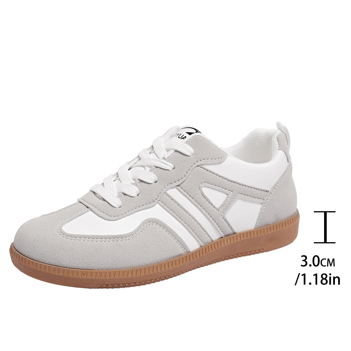 Retro Color Block Lace Up Jogging Shoes