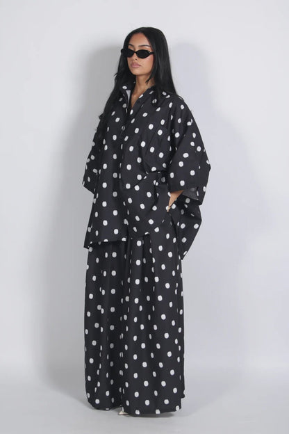 Retro Polka Dot Shirt and Pants Set