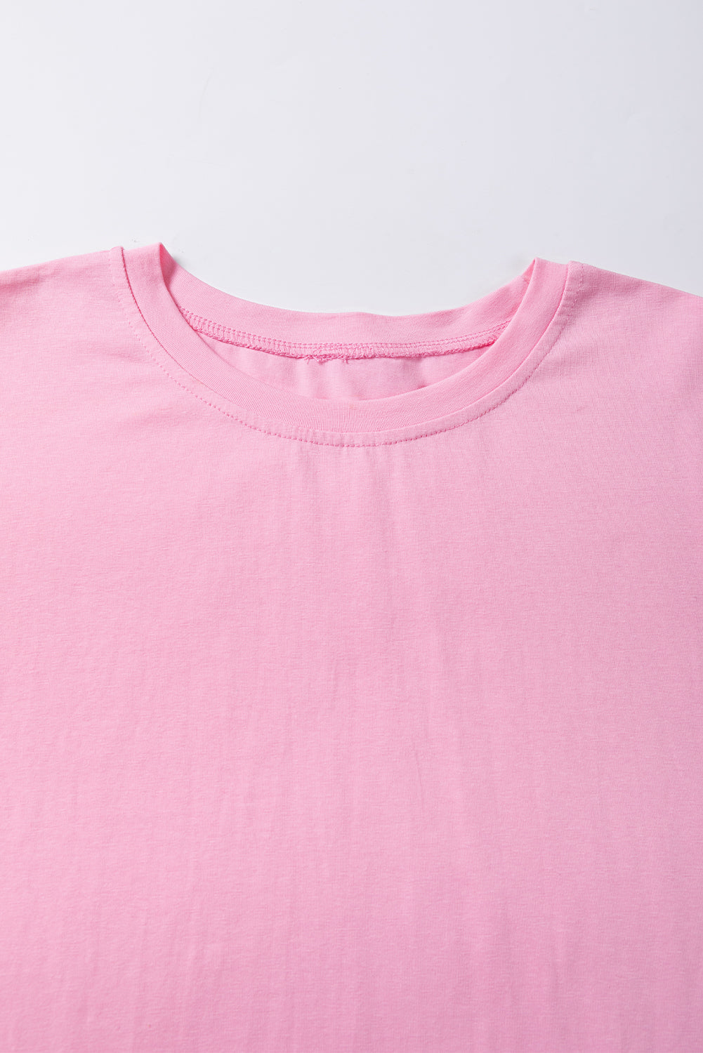Cropped T-shirt met franjes pailletten en korte mouwen