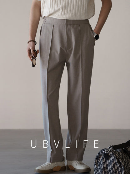 Mens Wool Blend Casual Trousers