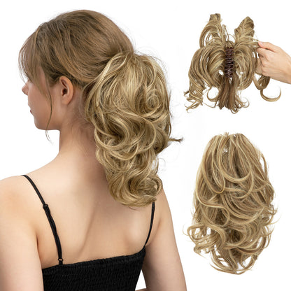 Short Synthetic Adjustable Fluffy Natural Grip Ponytail