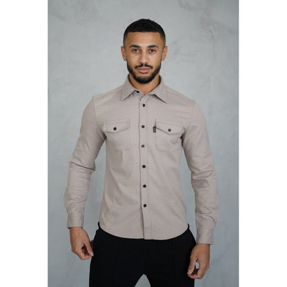Men's Casual Long Sleeve Slim Fit Cotton Shirt