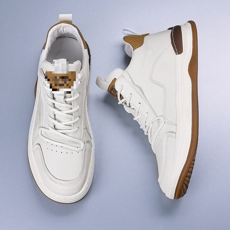 Casual leren sneakers hoge of lage model voor heren