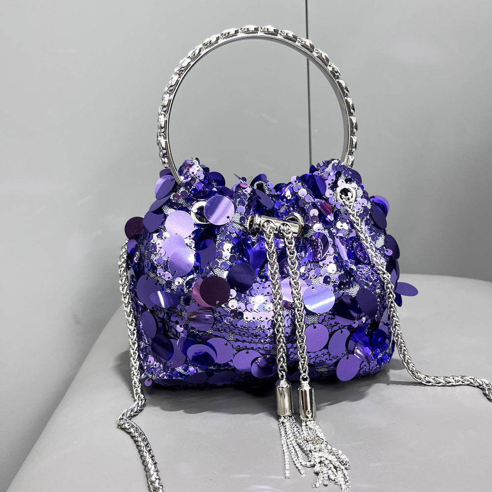Diamond Crystal Bucket Bag
