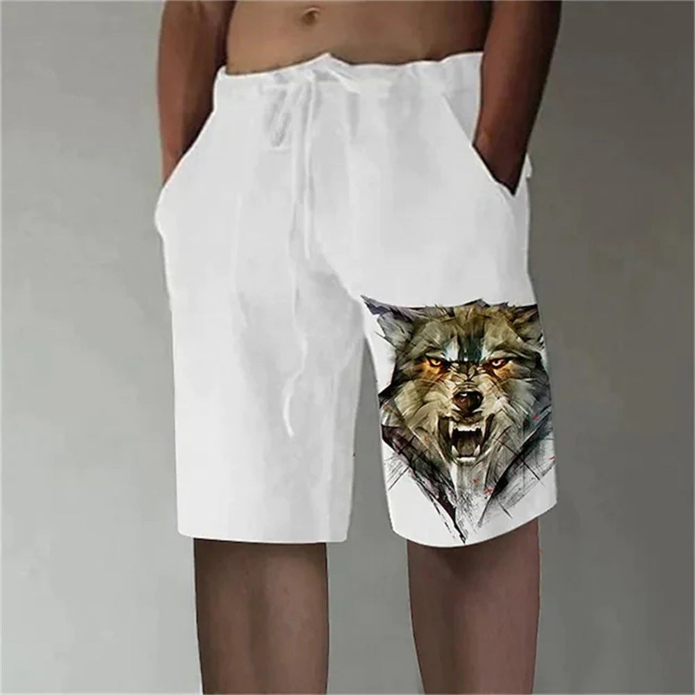 Heren 3D-geprinte strand/zwemshorts