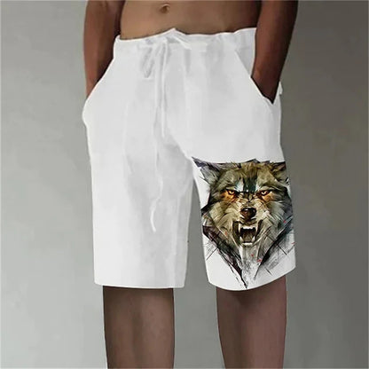 Heren 3D-geprinte strand/zwemshorts