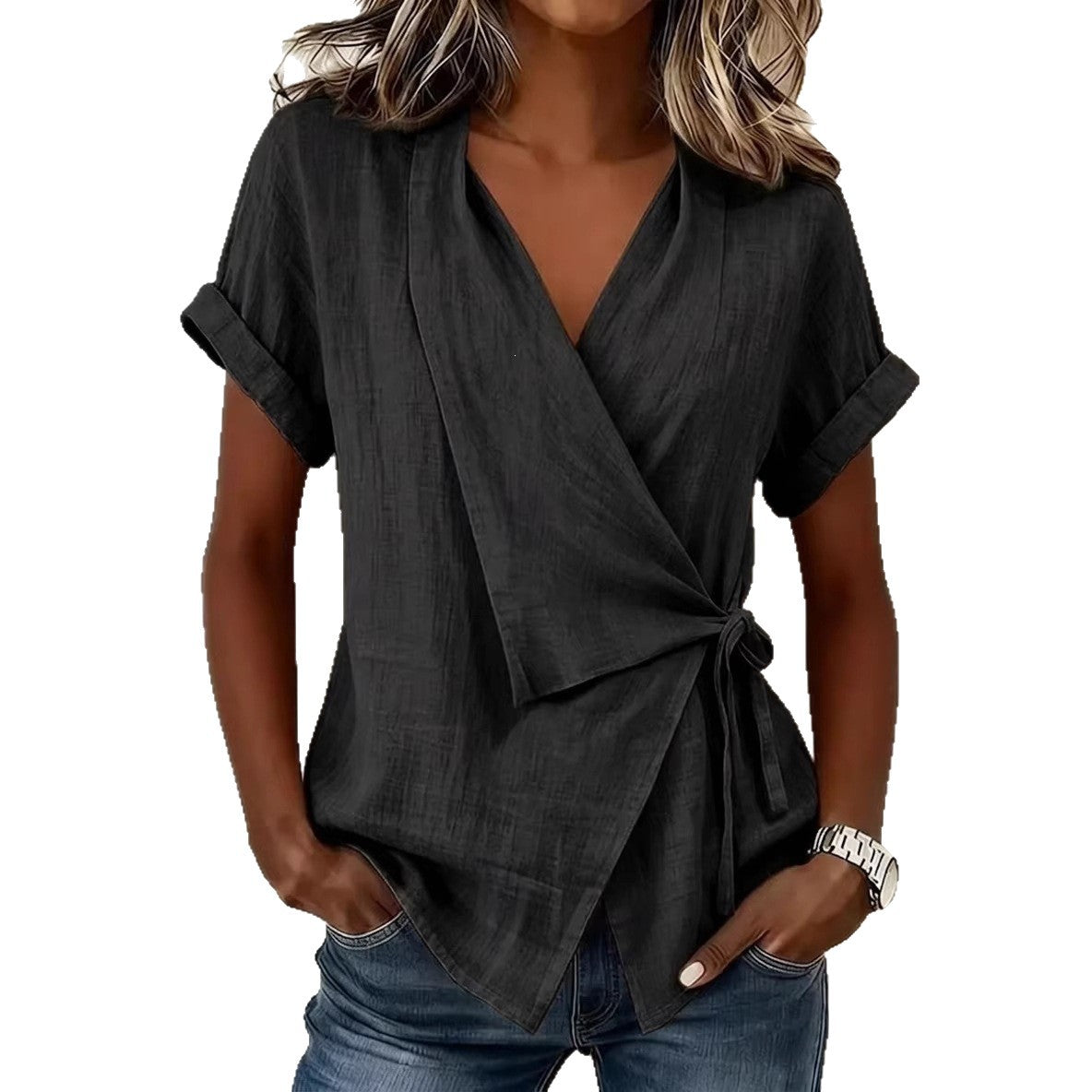 Loose-fitting short-sleeve T-shirt