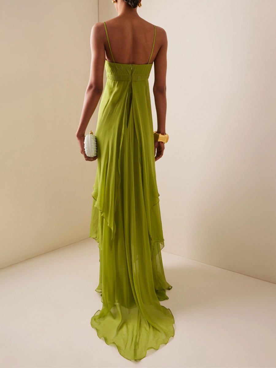 Fashionable Strapless Halter Long Dress