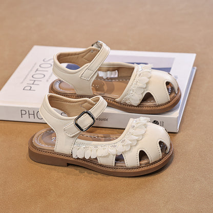 Girls' Fashionable Closed-Toe Sandals
