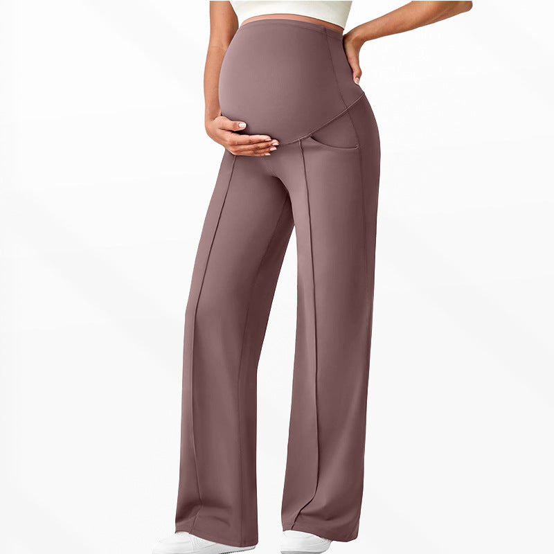 Maternity Pants High Waist Wide Leg