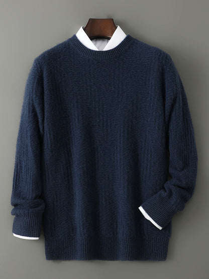 Merino Wool Jacquard Sweater Men