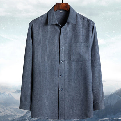 Mens Linen Cotton Blend Shirt Loose Fit Long Short Sleeve
