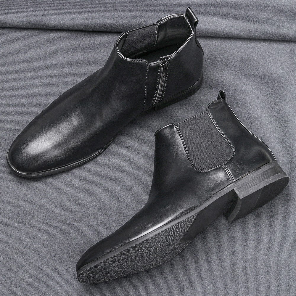 Klassieke Chelsea boots voor heren met houten hak