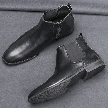 Klassieke Chelsea boots voor heren met houten hak