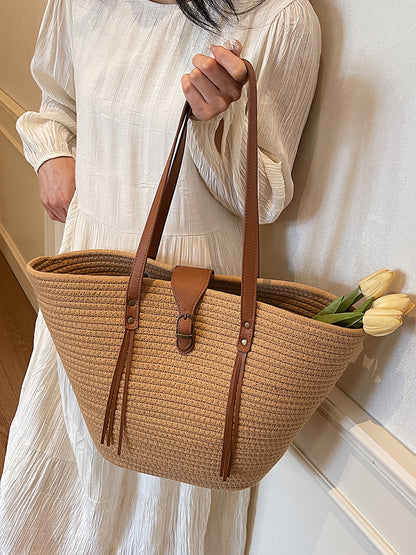 Casual Woven Tote Bag for Women