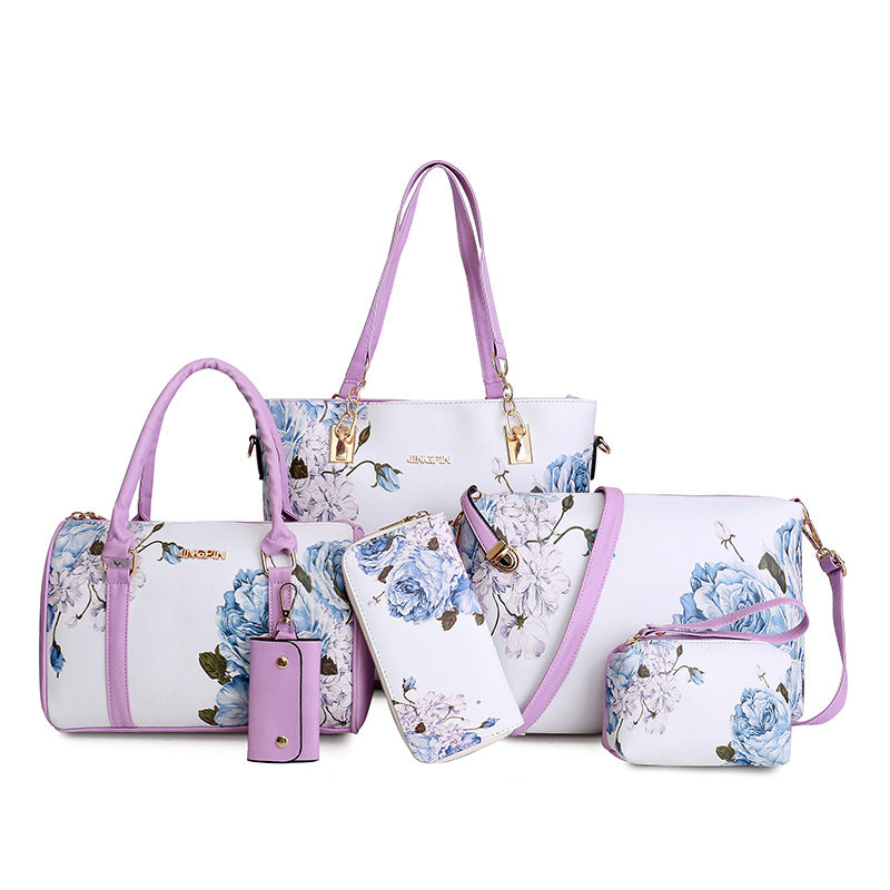 Graffiti Print PU Crossbody Bag Set
