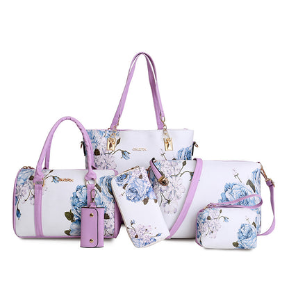 Graffiti Print PU Crossbody Bag Set