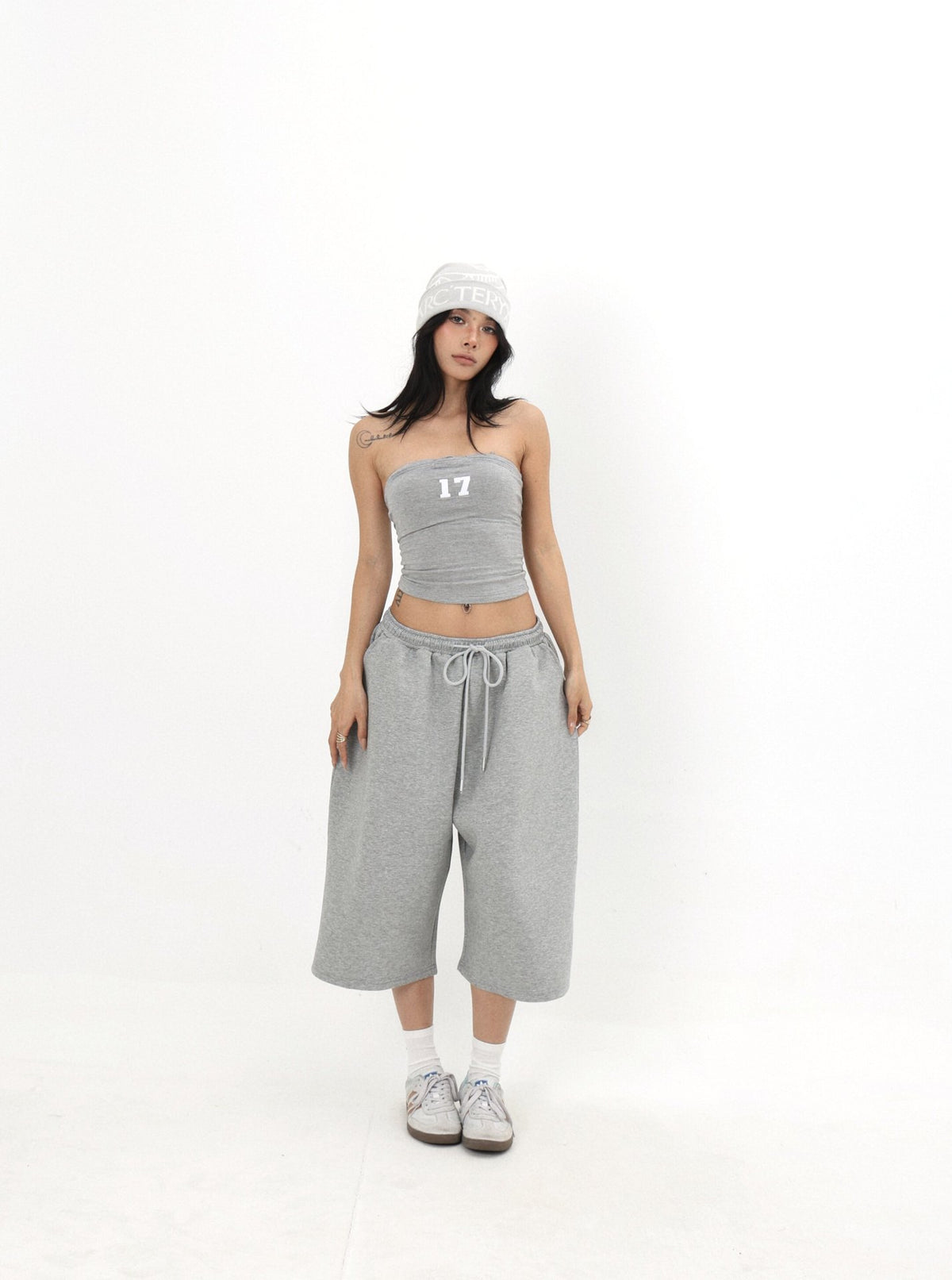 Womens Drawstring Cropped Sweatpants
