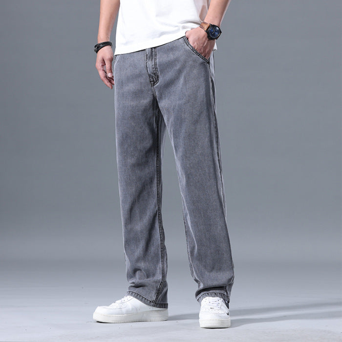 Lyocell Losse Rechte Casual Heren