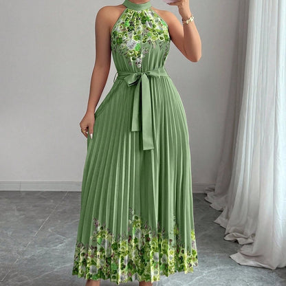 Maxi-jurk van chiffon met bloemenprint
