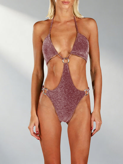 Women's Rhinestone One Piece Swimsuit