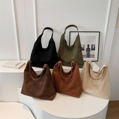 Retro Corduroy Tote Bag