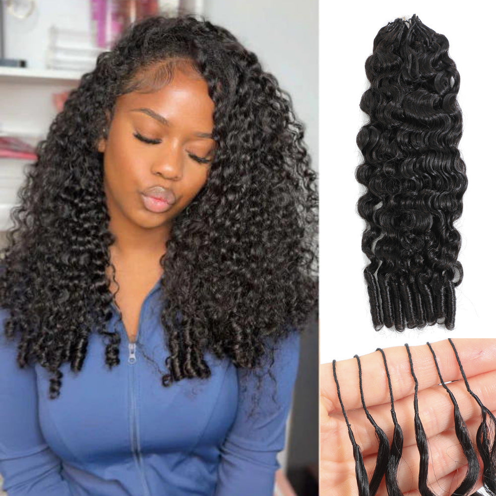 Feather-style human hair wig