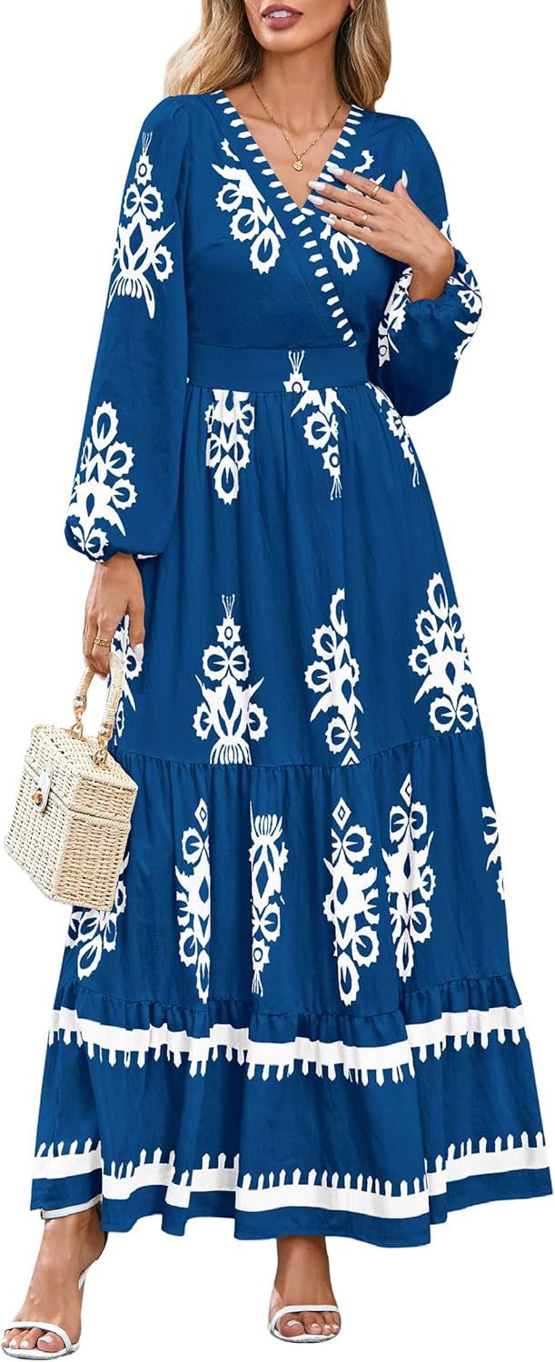Bohemian Floral Long Sleeve Dress
