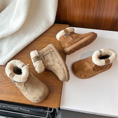 Girls Fleece-Lined Ankle Boots