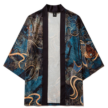 Kimono Mantel Met Print