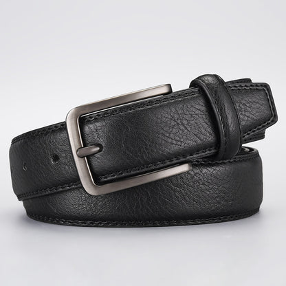 Classic Mens Pin Buckle Leather Belt