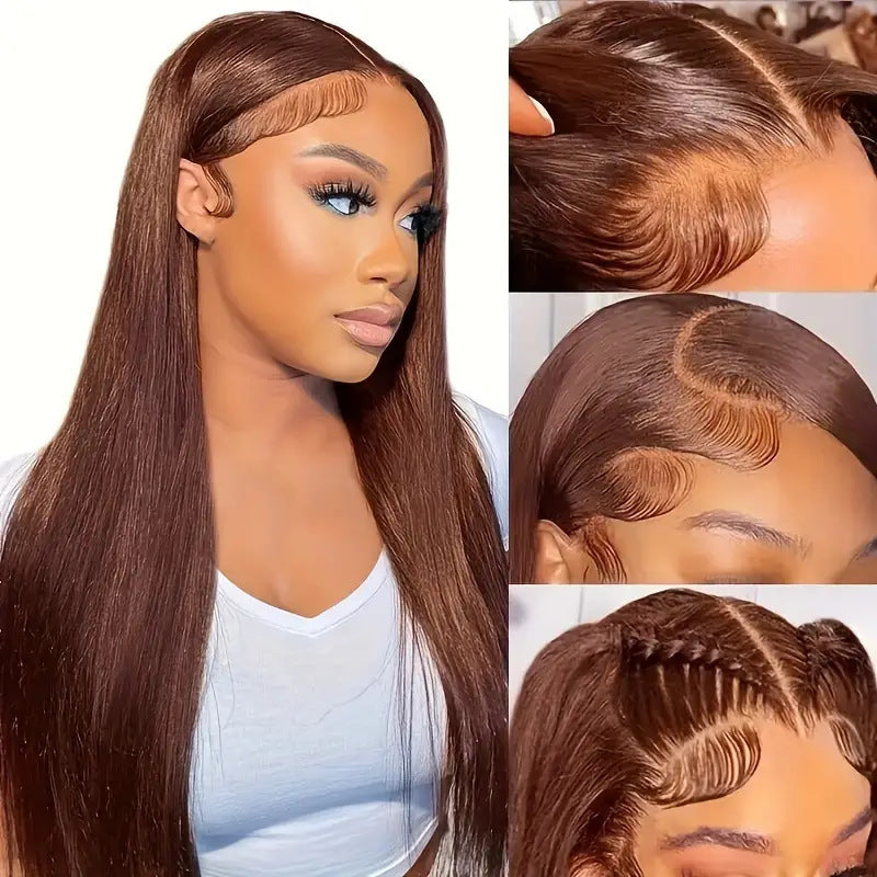 Long Straight Heat Resistant Synthetic Fiber Front Lace 13x4 Wig