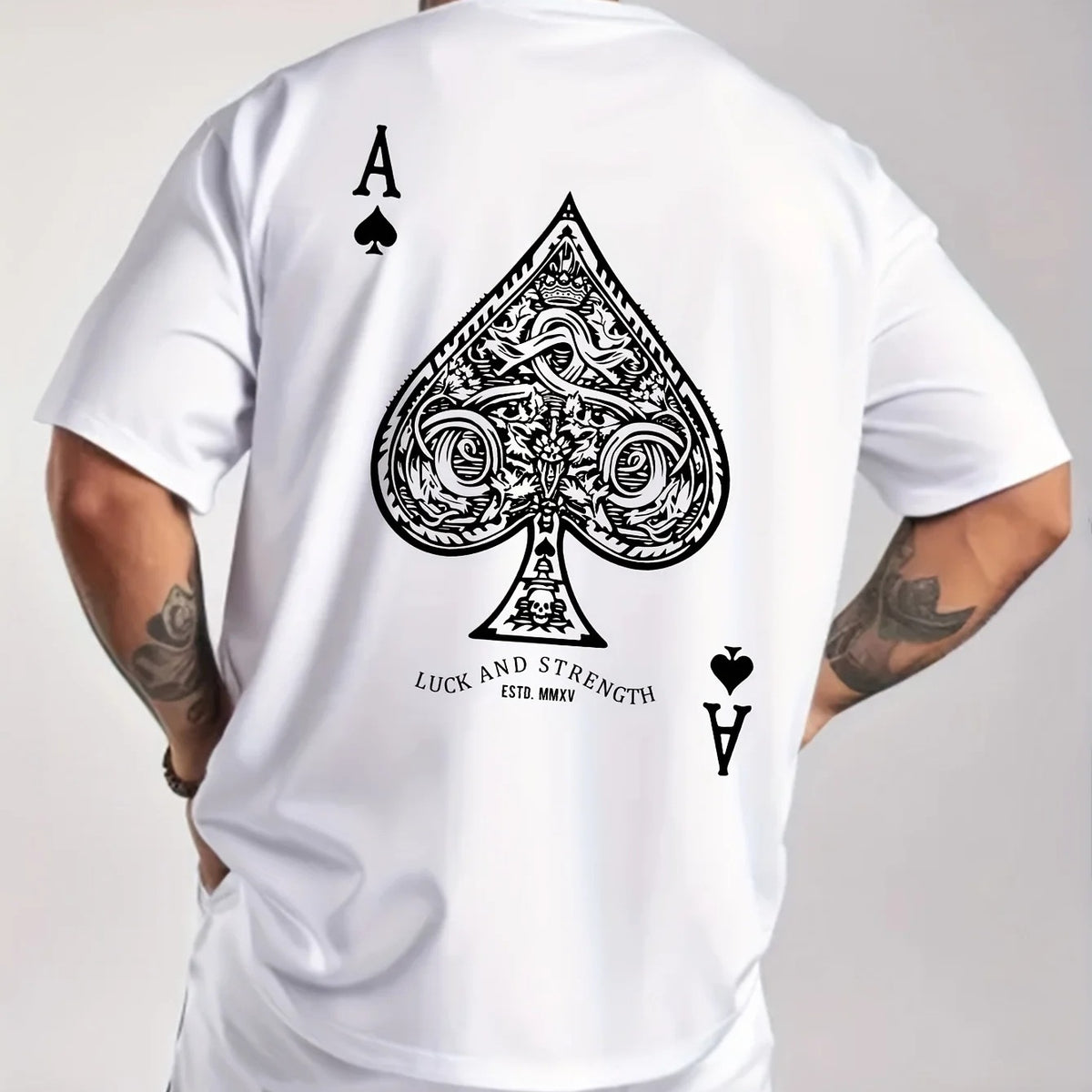 Men's cotton loose-fitting retro ironing pattern T-shirt