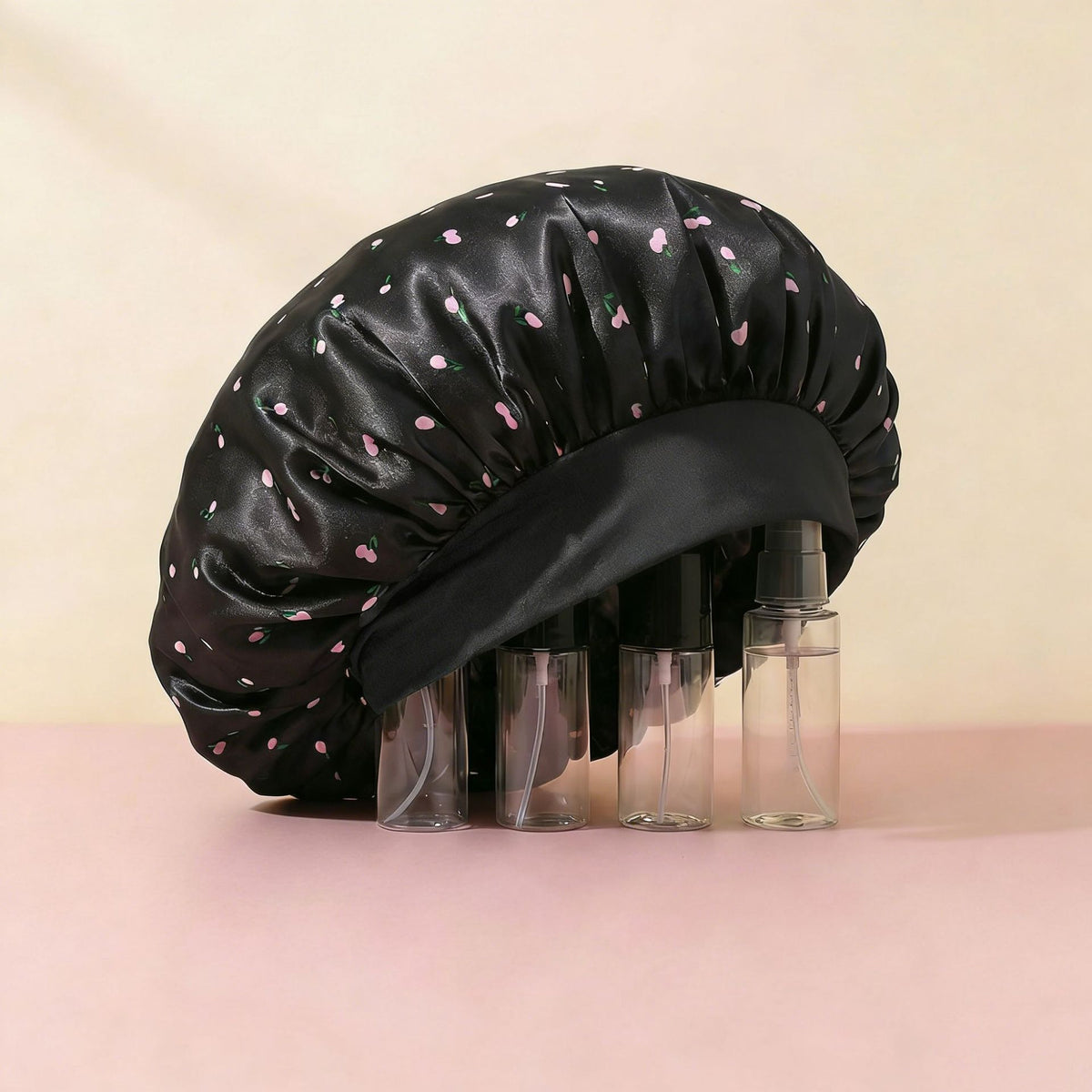 Women's Printed Polyester Wide-Brim Elastic Sleep Cap