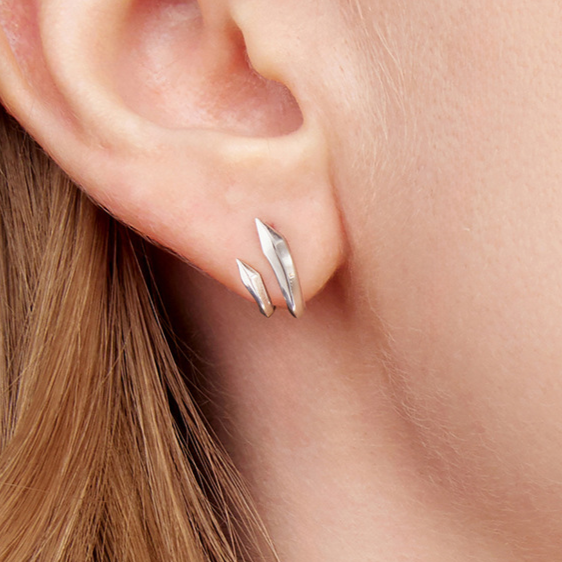 Geometric Double-Layer Earrings Exquisite Stereo Line Earrings