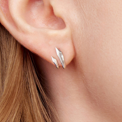 Geometric Double-Layer Earrings Exquisite Stereo Line Earrings