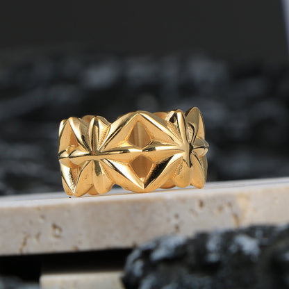 retro hollow pattern ring
