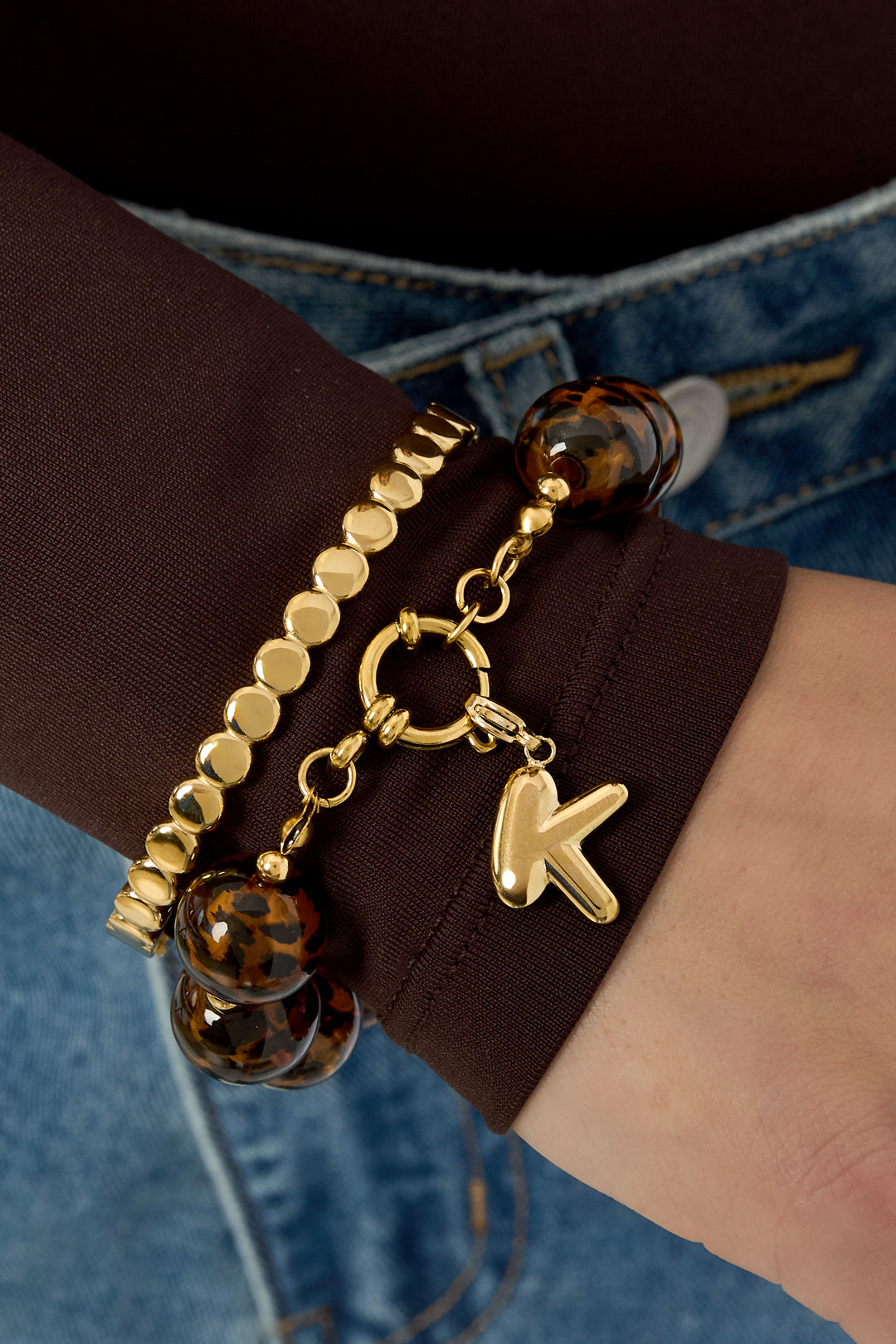 Sieradenbedels van roestvrij staal, letter, casual, dagelijks, eenvoudig, serie, damessieraden