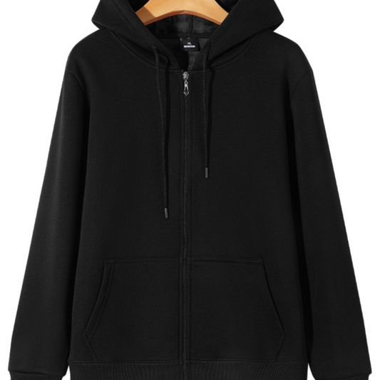 Katoenen vest met capuchon en ritssluiting