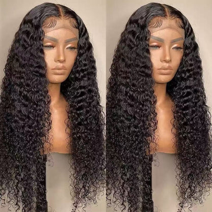 Synthetic Fiber Curly Wig with Rose Net