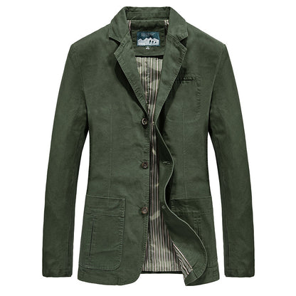 Mens Casual Cotton Suit