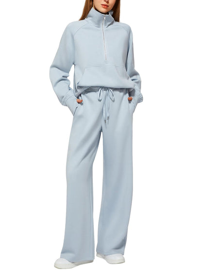 Women's Casual Two-Piece Tracksuit with Chain Detail