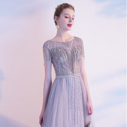 Zware luxe beroemdheid lange avondjurk Europees