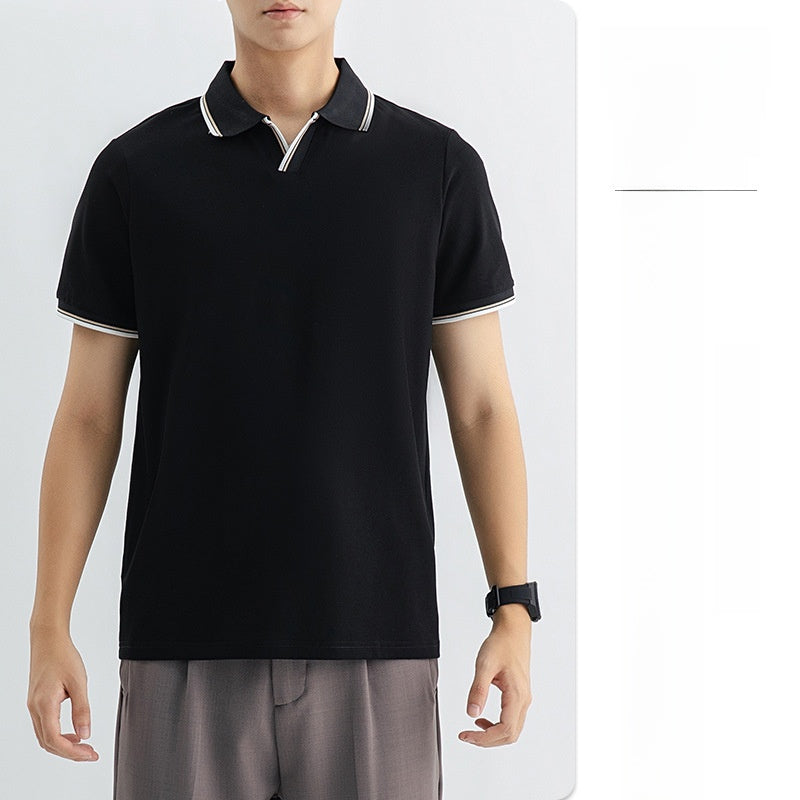 Men's Polo Shirt Men's High-end Short-sleeved Summer High-end Collared T-shirt Top Paul Casual T-shirt Men's