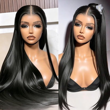 13x6 Glueless Lace Front Wig Natural Hairline Synthetic Hair